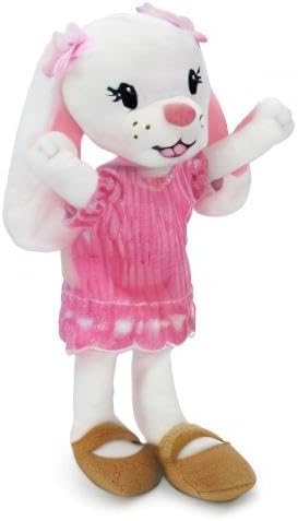 Playtime by Eimmie Soft Baby Doll Brie The Bunny - 14" Pink Bunny Plush Rag Doll with Embroidered Features for Girls, Boys, Toddlers & Infants - Educational Stuffed Animal for Imaginative Play