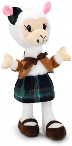 Playtime by Eimmie Soft Baby Doll Aria The Alpaca Puppet - 14" Plush Rag Doll with Embroidered Features for Girls, Boys, Toddlers & Infants - Educational Stuffed Animal for Imaginative Play