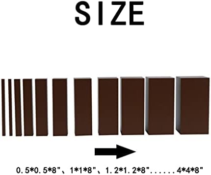 Montessori Toys for 3+ Year Old Wooden Brown Stairs Stacked Arrangement Ladder Blocks Development Sensory Toys Montessori Preschool Learning Math Baby Games Educational Toys(10 Piece Set)