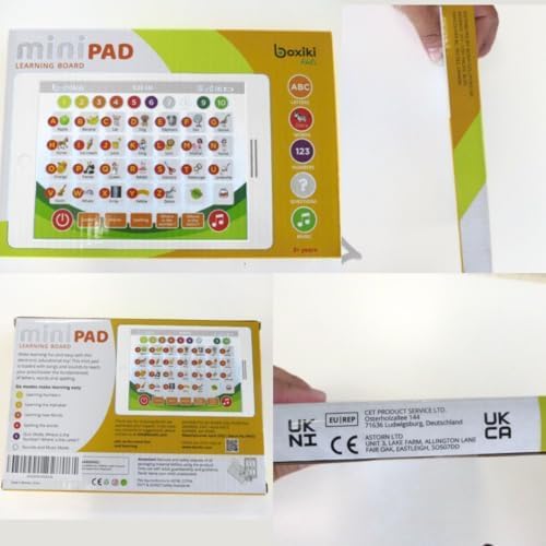 Learning Pad Fun Kids Tablet with 6 Toddler Learning Games by Boxiki Kids. Early Child Development Toy for Number Learning, Learning ABCs, Spelling, “Where is?” Game, Melodies. Fun to learn your ABCs!
