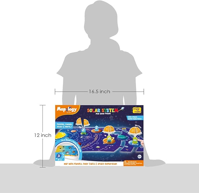 Imagimake Mapology Solar System for Kids | Educational Toys for Kids 5-7 | Space Toys | Puzzles for Boys & Girls Ages 4-8 | 6 Year Old Boy Gifts & Girl Gifts