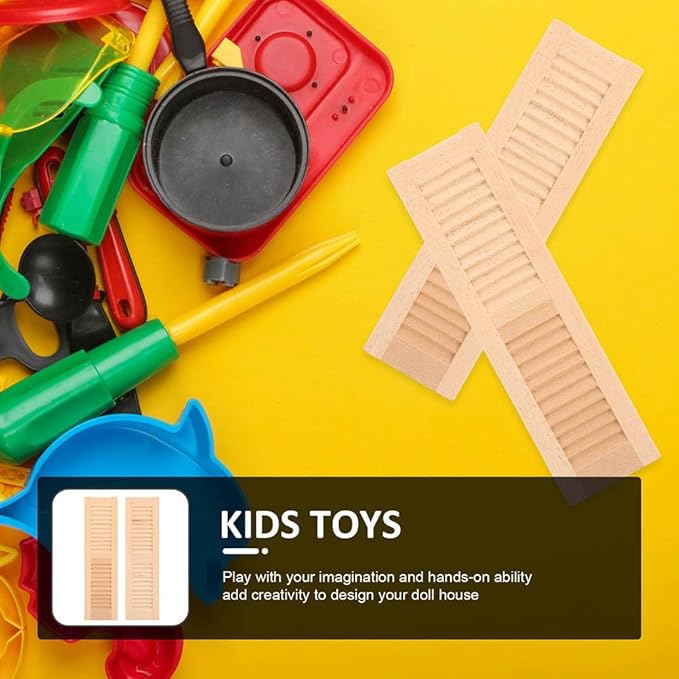 4pcs Miniature Shutters Window: 1:12 Scale Mini Window Shutter Dollhouse Window Shutter Model Tiny Shutters