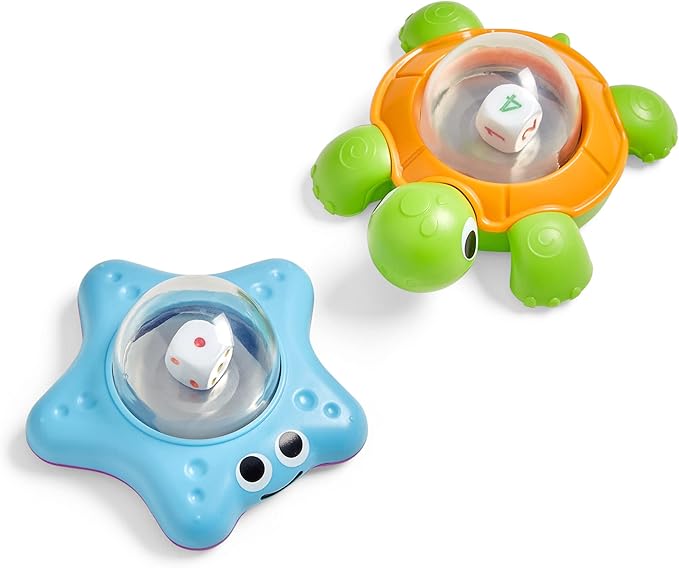 hand2mind Sea Animals Dice Poppers, Math Dice Popper, Game Replacement Dice Roller, Dice Games for Kids, Board Game Accessories, Family Game Night, Kids Travel Activity, Fun Classroom Games (Set of 2)