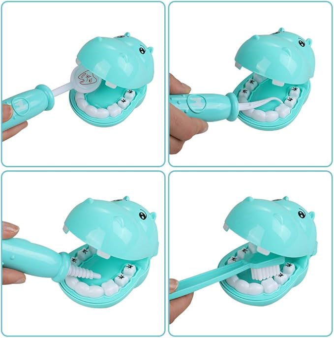 Anpro 46Pcs Medical Toy Kids Doctor Pretend Play Kit, Pretend Play Set with Stethoscope for Kids Doctor Role Costume Dress-Up, Birthday Gifts