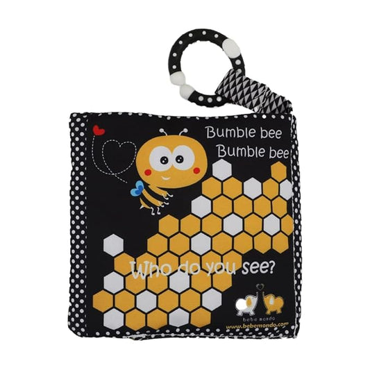 Touch and Feel Cloth Crinkle Books for Babies Infant, Baby Books Toys 0-3-6-12 Months, Christmas Shower Baby Gifts, High Contrast Toys,Teething Teethers, Tummy Time Mirror Toys for Boys and Girls-Owl