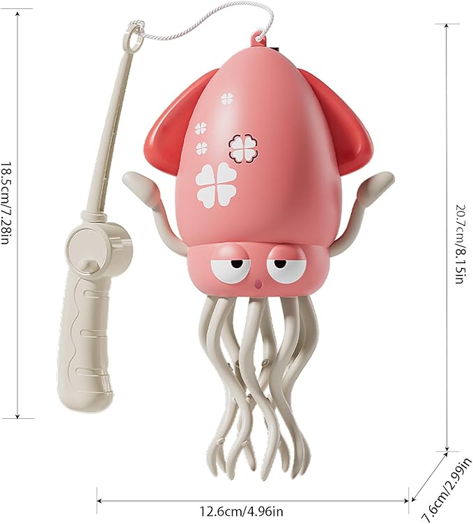 Electric Crawling Octopus Toy with LED Lights & Music, Smart Obstacle Avoidance, Interactive Auto-Dance Octopus for Gifts, Toddlers, Indoor Fun, Brings Endless Giggles (Pink)