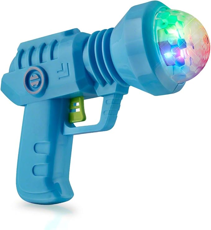 FlashingBlinkyLights Space Gun Cool Light Up Toy with LED Projecting Spinning Lights