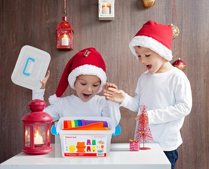 NEOROD Rainbow Counting Bears with Matching Sorting Cups, Number Color Recognition STEM Educational Toddler Preschool Math Manipulatives Toy Set of 90, 2 Tweezers, 2 Dices, 12 Cards, Container