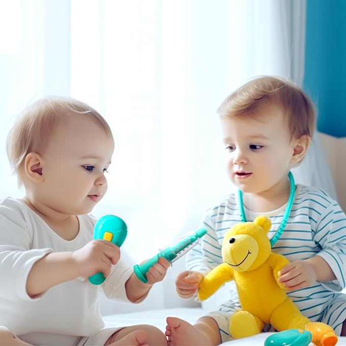 Doctor Kit for Toddlers 3-5 - Preschool Pretend Play Medical Kit with Stethoscope, Blood Pressure Cuff and Carrying Bag- Dress Up Toys for Kids Ages 3+ Years