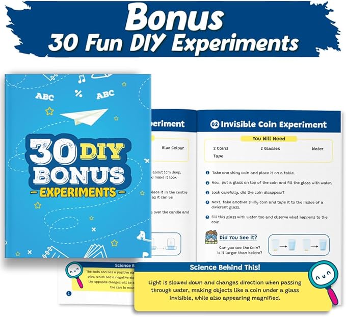 50+ Experiments Science Kit for Girls, Includes DIY Nail Art, Personalised Jewellery, Lip Balm, Frozen Wonderland | Birthday Gift for Girls, Educational Toy for Kids - Curious Junior