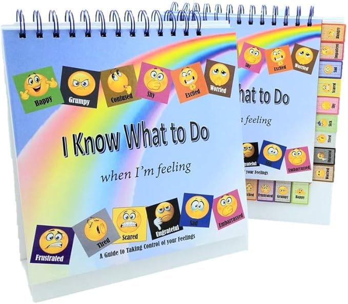 Thought-Spot I Know What to Do Flipbook | Emotions Wheel & Feelings Chart | Emotional Regulation Tool for Home, Class, or Calm Down Corner | Helps Kids Learn Coping Skills | Autism Must-Have