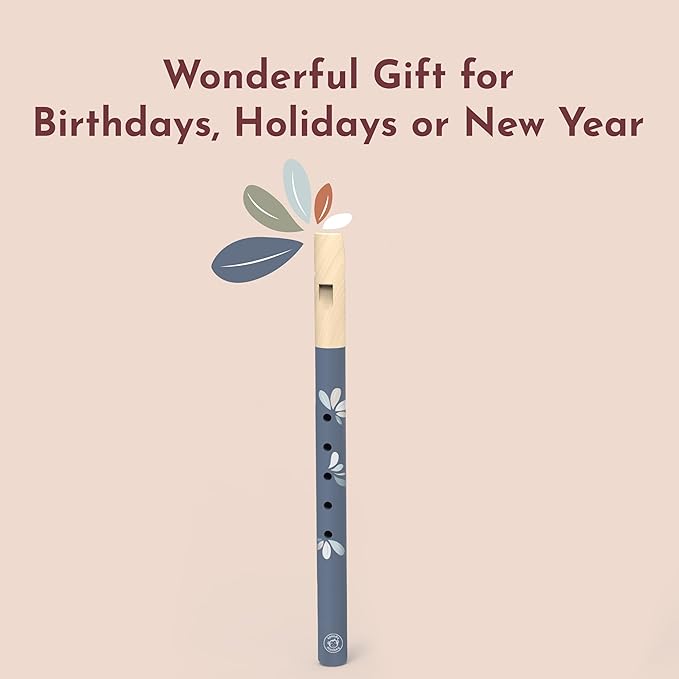 SPEEDY MONKEY Wooden Flute for Kids β Beginner Musical Instrument Toy for Toddlers & Girls β Colorful Pretend Play Musical Toy for Early Learning, Music Education & Fun (Color May Vary)