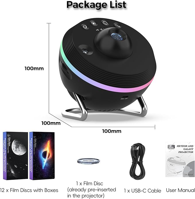 Galaxy Projector for Bedroom, 13 in 1 Home Planetarium Star Constellation Projector with Meteor Moon Milky Way, Space Ceiling Starry Sky Night Light Projector for Kid Adult Christmas Gift