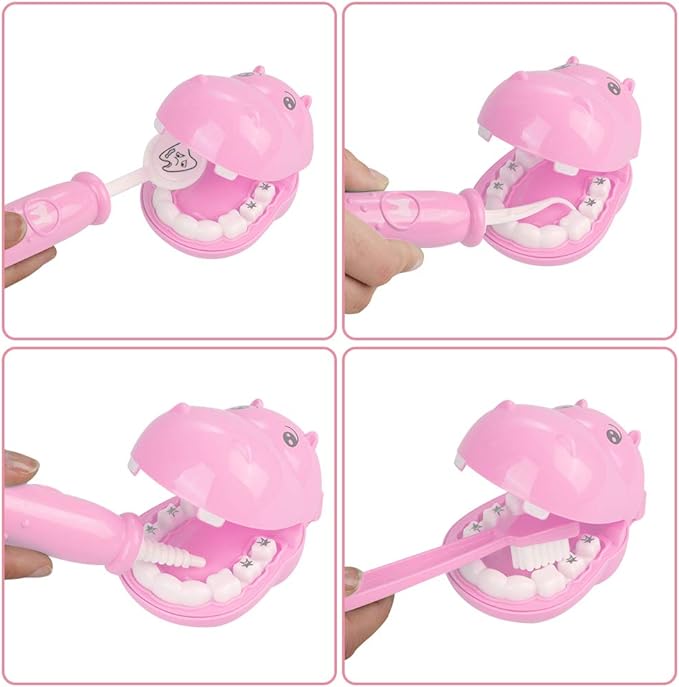 Anpro 46Pcs Doctor Kit for Kids, Medical Toy Doctor Pretend Play kit with Stethoscope Costume Dress-Up,Doctor Play Gift for Toddler