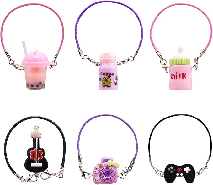 17cm Doll Accessories Set, 6-Piece Set with Mini Cup, Bubble Tea Cup, Guitar, Controller and Camera for 15 & 17cm Dolls (Doll Not Included) (Blue, Mini Accessories 6-Piece Set)