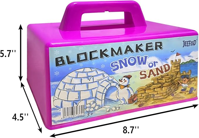 Igloo Fort Block Form Snow Block Maker, Sand Castle Mold, Beach Winter Snow Building Kit Toys for Kids, 2 Pack (Blue & Purple)