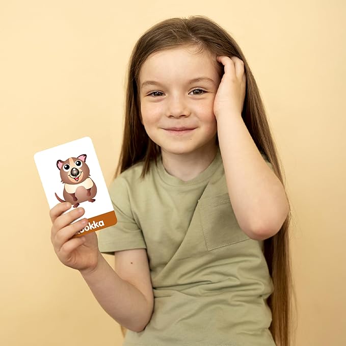 QUOKKA ABC Learning Flash Cards for Toddlers 2-4 Years Old - 60 Flashcards Toy for Kids Ages 1-3-5 - Alphabet Numbers Colors Letters Animals Learn Activities - First Words Educational Game