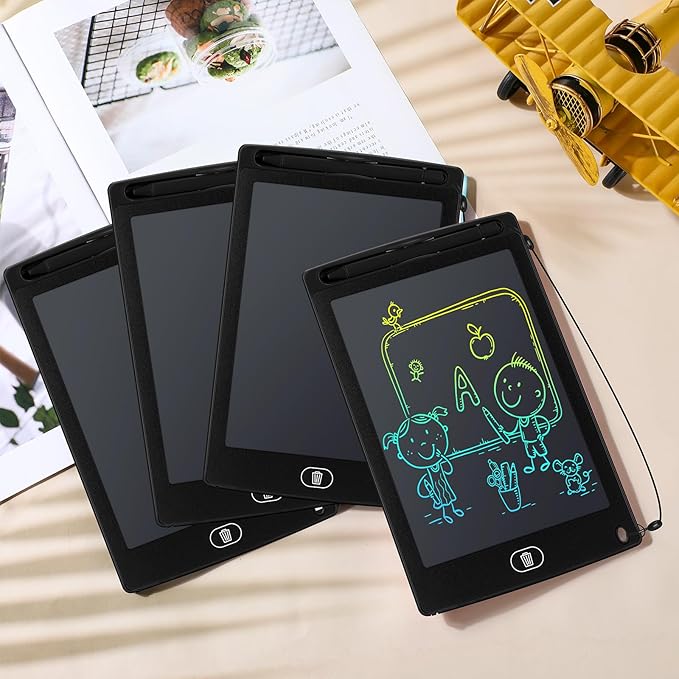 Zhehao 32Pcs LCD Writing Tablet for Kids Bulk 8.5 Inch Colorful Doodle Board Tablet Erasable Doodle Pad Educational Toy Christmas Birthday Gift for Boys Girl Age 3-10(Black)