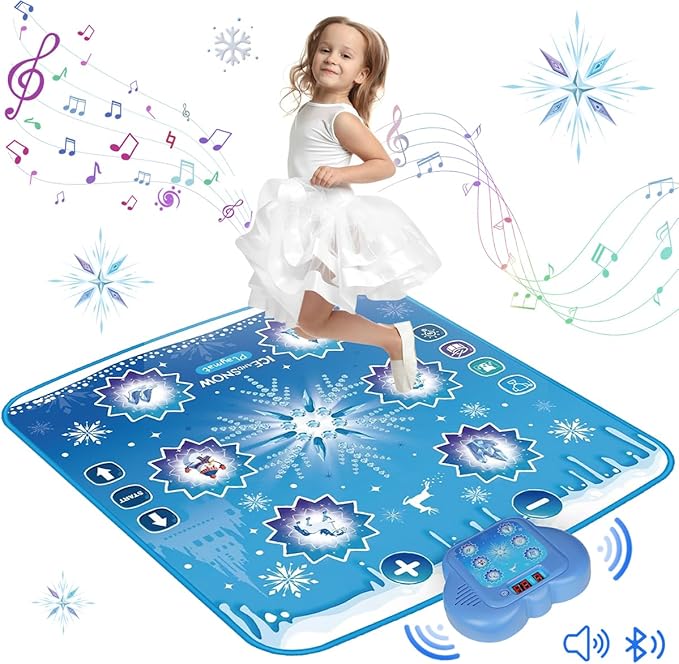Frozen Toys Dance Mat for Girls – Bluetooth Light-Up Musical Floor Mat with 4 New Game Modes, Adjustable Volume, 2025 New Gift for Girls Ages 3-12 Birthday & Christmas