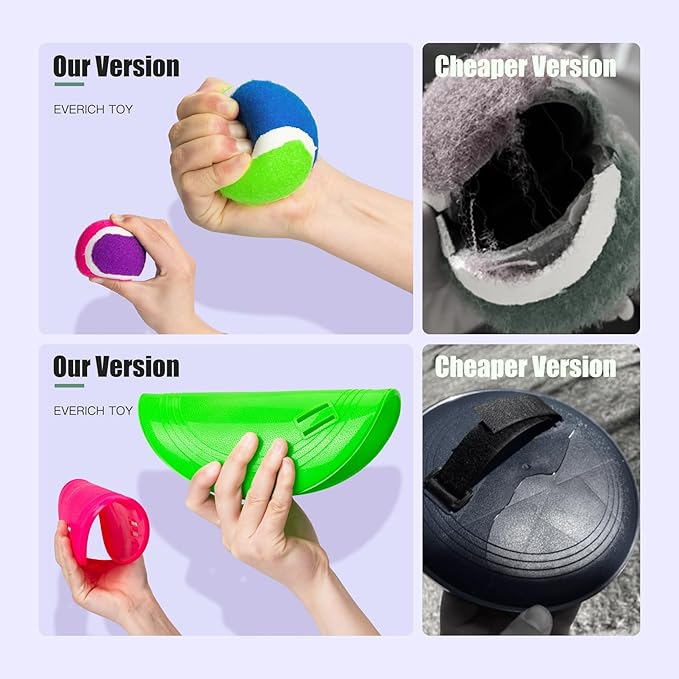 EVERICH Upgraded Toss and Catch Ball Game Set, Outdoor Games for Kids Toys, Stocking Stuffers for Family Games, Beach Pool Yard Christmas Toys Birthday Gifts for Boys Girls 3 4 5 6 7 8-12 Years Old