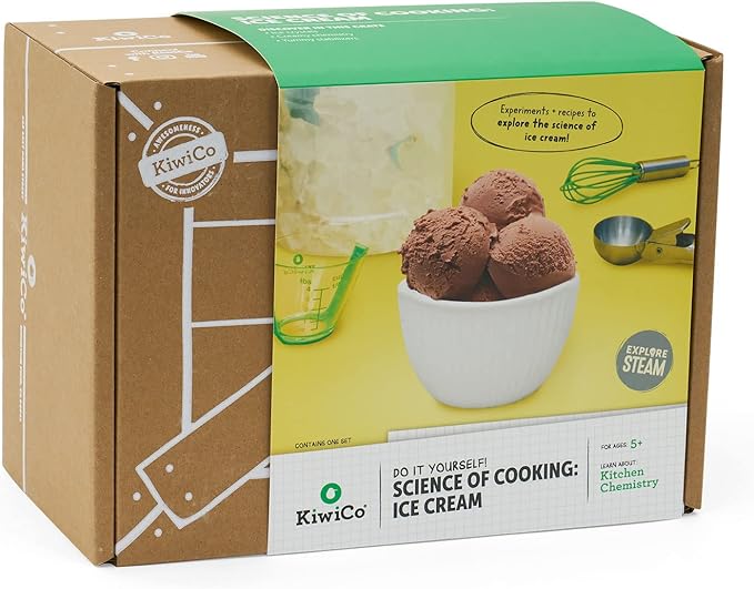 KiwiCo - Science of Cooking: Ice Cream, Learning Cooking Through Chemistry Project, Great Gifts for Ages 5+
