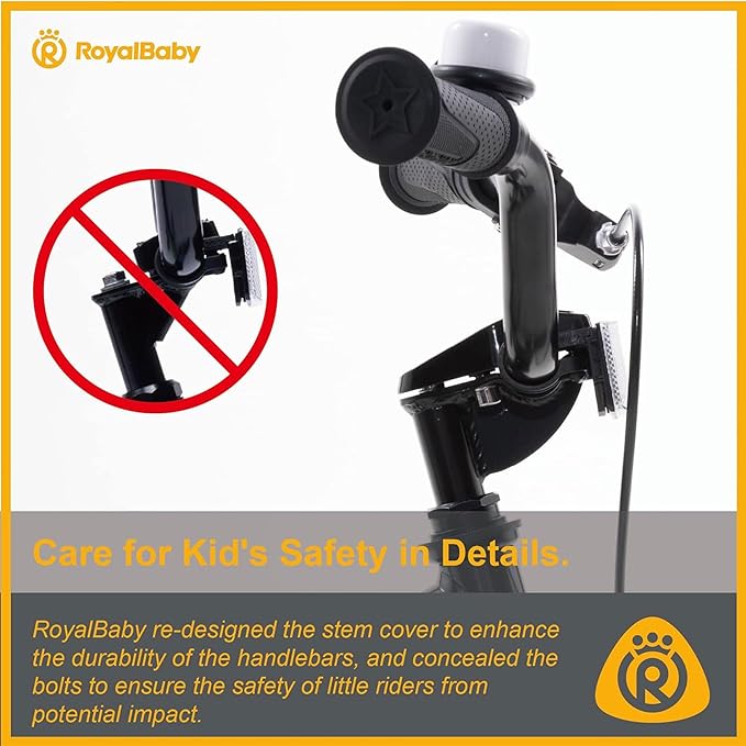 RoyalBaby Kids Bike Freestyle Classic & EZ Balance Pedal Switchable Bicycle, 12 14 16 18 Inch, 3-10 Years Toddler to Big Kids