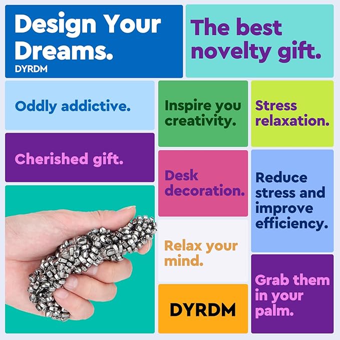 1000+ Original Ferrite Putty Silver, Fidget Toy Ferrite Stones for Stress Relief, Sensory Toy for Adults & Teens 14+, Holiday Stocking Stuffer, Ferrite Rocks Fidget Present for Office