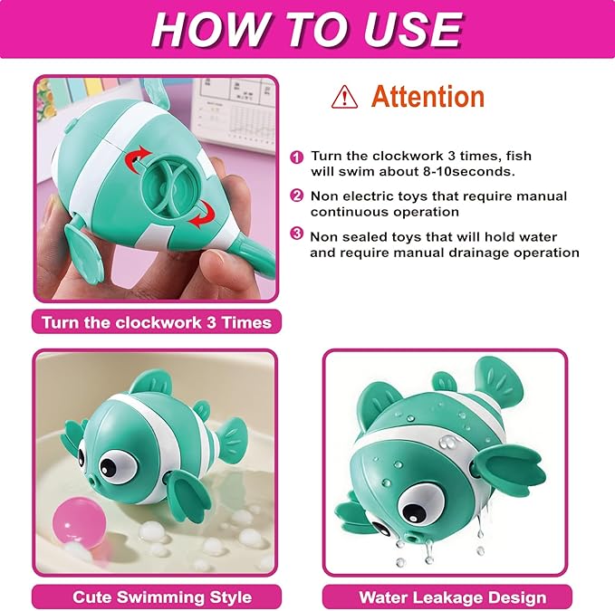 Baby Bath Toys for Kids - 20 PCS Little Mermaid Dolls, Wind Up Swimming Fish, Balls, Scoop and Storage Bag. Mold-Free Toddler Water Toys for Bathtub and Pool Diving, Gift for Girls Ages 1-3, 4-8