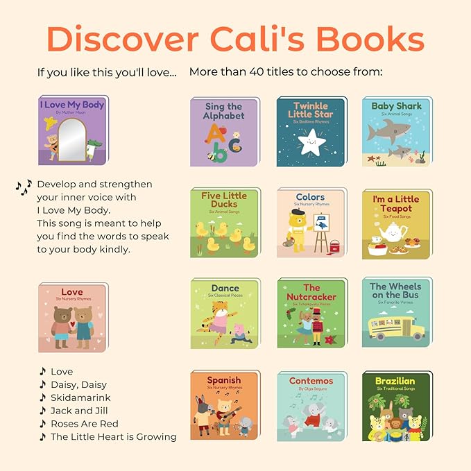 Cali's Books Bad Day, Good Day Emotions Books by Mother Moon - Feelings Book for Toddlers 1-3, Musical Books for Kids, Interactive Toddler Sound Book, Montessori Learning Music Toys
