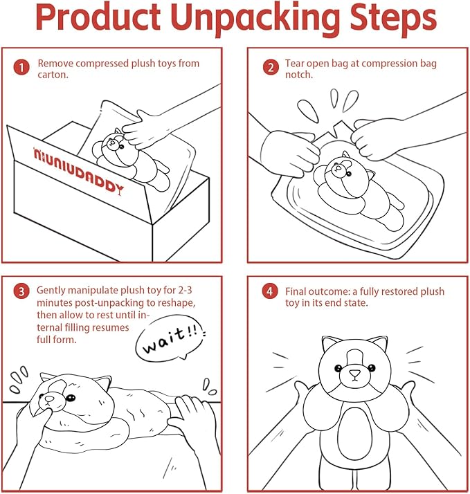 Niuniu Daddy 20" | 3.3 Pound Monkey Weighted Stuffed Animals, Large White Monkey Pillowfort Plush Lap Animal Toys for Kids Adults, Giant Plushy Body Pillow for Gifts Birthday Christmas Holiday