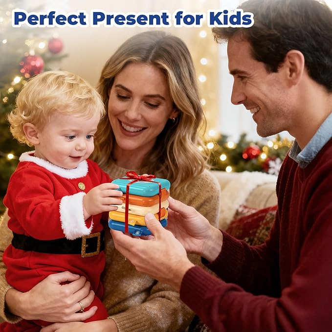 Busy Board for 1 Year Old, Travel Toys for Toddlers 1-3, Montessori Toys for Airplane Car Road Trip Activities| Baby Travel Essential Busy Cube Birthday Gifts for Boys Girls