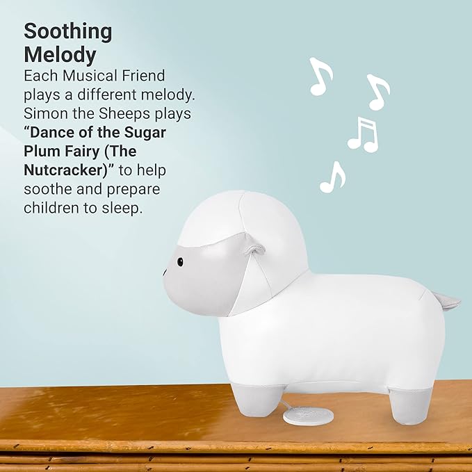 Little Big Friends Musical Baby Toy – Soft Plush Pull-String Cord Classical Toy for Baby & Toddlers | Soothing Stuffed Cuddly Animal Gift | Simon The Sheep