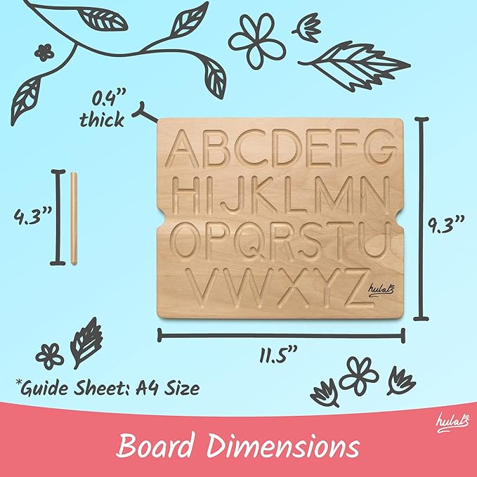 Learn to Write - Number & Letter Tracing Boards for Kids Ages 3-5 - Wooden Alphabet Learning Montessori 3 Year Old Toddler Writing Tools Beginners - Homeschool Preschool Classroom Must Haves