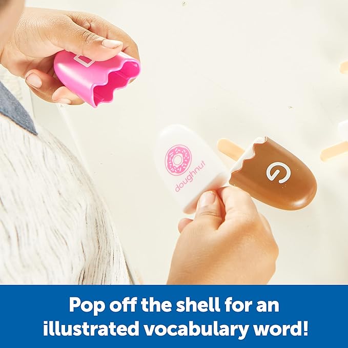 Learning Resources Mini ABC Pops – Alphabet Toys, ABC Puzzle, Phonics Games for Toddlers, Fine Motor Toys, Play Food Set, Preschool Activities, Sensory Bin Letters, Gifts for Kids