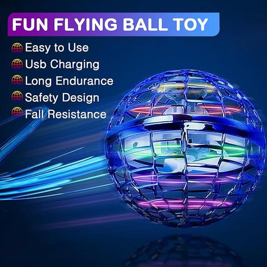 Flying Orb Ball Toy 2025 Upgraded,Cosmic Globe Boomerang Hover Ball Galactic Fidget Spinner Outdoor Toys, Hand Drone Orbit, Cool Toys Gift for 6 7 8 9 10+ Year Old Boys Girls Teens (Blue)