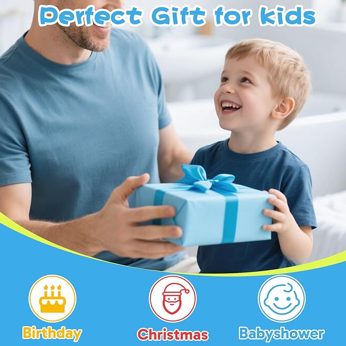 Light Up Frog Bath Toys Sprinkler for Kids ,Babies ,Bathtub Fountain Swimming Pool Toys Toddler, Rechargeable Infant Toddler Bath Toys,Newborn Boys Girls Birthday Baby Gifts (Frog and Fish)