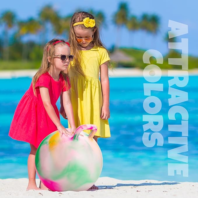 ZOOJOY Clouds Hopper Ball, Hopping Toys for Kids, 22 Inch Bouncy Ball with Handle for Boys Girls Aged 10+, Inflatable Clouds Bounce Hopper Toy with Pump