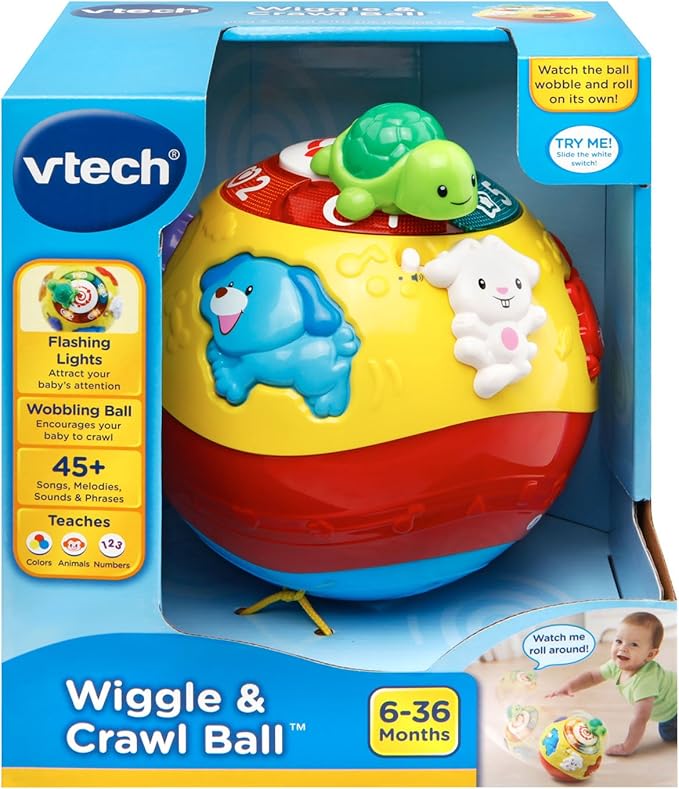 VTech Wiggle and Crawl Ball, Multicolor