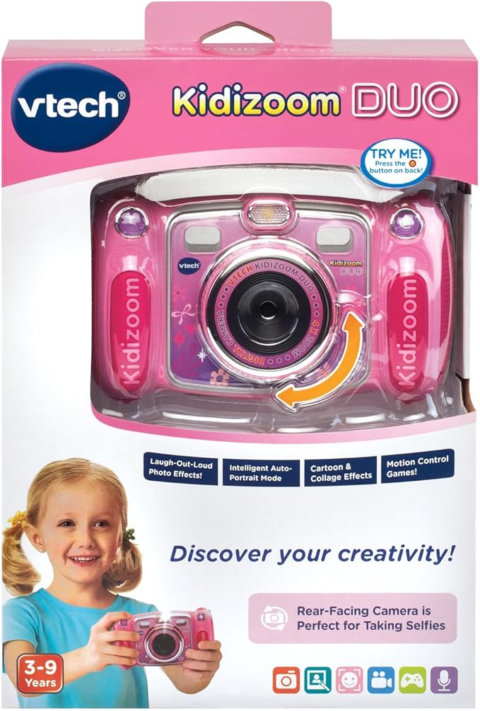 VTech Kidizoom Duo Selfie Camera, Pink