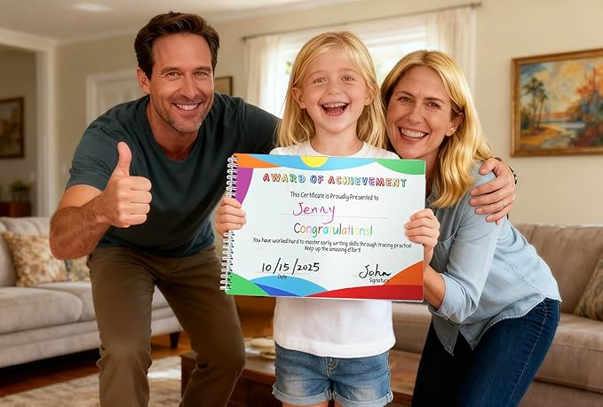 Preschool Handwriting Tracing Book for Kids: 54 Pages Dry Erase Educational Workbook for Alphabets, Numbers, Colors and Shapes, Learning Activities for Kindergarten