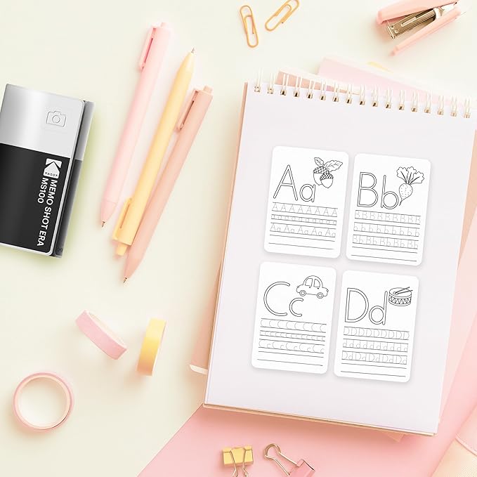 KODAK Memo Shot ERA Kids Instant Digital Camera and Photo Label Printer (Yellow, Camera + 1 Roll)