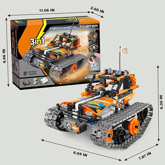 Building Toys STEM Robot Kit for Kids Ages 8-12, Remote Control Erector Sets Engineering Robotics Kits, Educational Birthday Gift for Boys & Girls 5-7 9 10 11 13 14+ Year Old