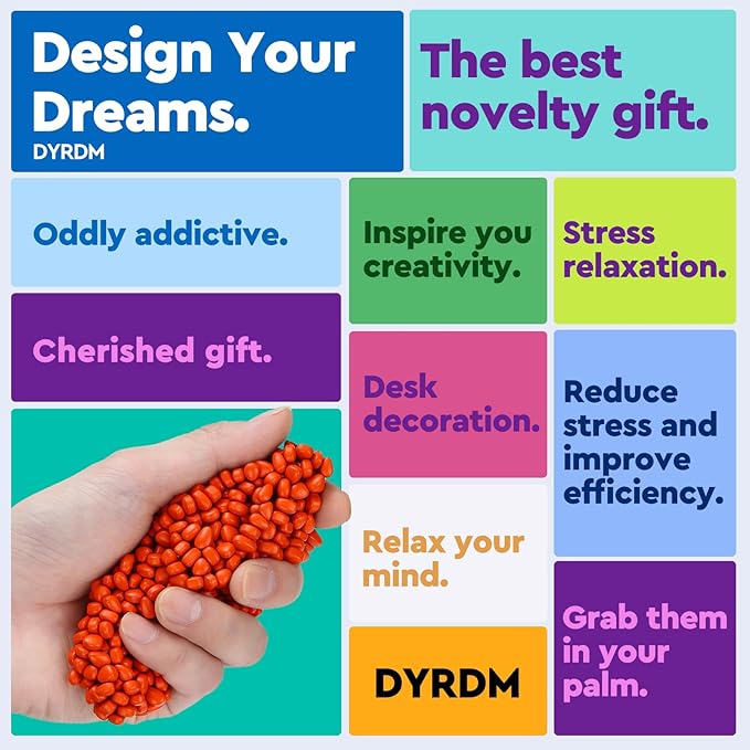 1000+ Original Ferrite Putty Orange, Fidget Toy Ferrite Stones for Stress Relief, Sensory Toy for Adults & Teens 14+, Holiday Stocking Stuffer, Ferrite Rocks Fidget Present for Office