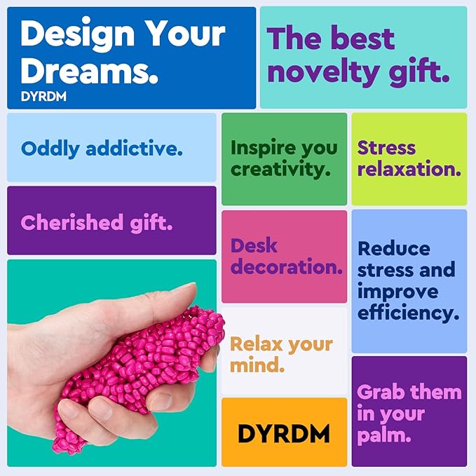 1000+ Original Ferrite Putty Rose Red, Fidget Toy Ferrite Stones for Stress Relief, Sensory Toy for Adults & Teens 14+, Holiday Stocking Stuffer, Ferrite Rocks Fidget Present for Office