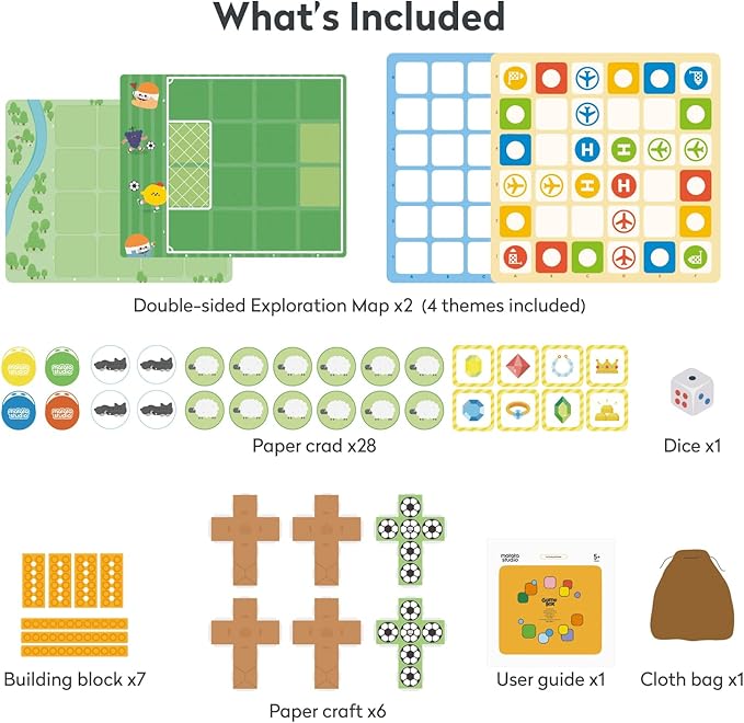 Game Box with 5 Programming Board Games for Coding Set & Pro Set, Education Add-on with Rich Learning Materials for Kids Aged 4-10