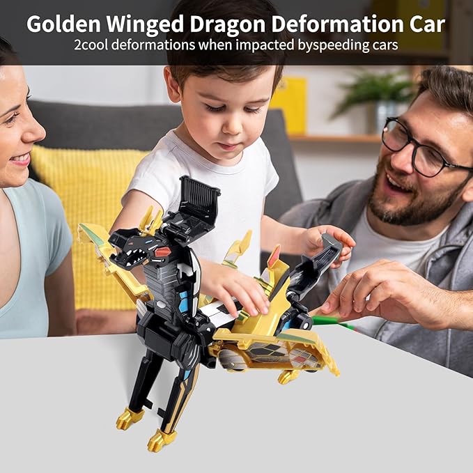 Car A Transforming Toy. When Two Cars Collide, They Transform. It's Really an Amazing Toy transformable car Robot Suitable