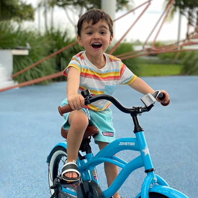 JOYSTAR 12 14 16 Inch Kids Cruiser Bike for Ages 2-7 Years Old Girls & Boys, Kids' Bike with Training Wheels, Coaster Brake, Adjustable Seat & Fenders, Child Bicycles