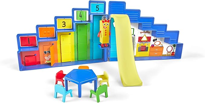 hand2mind Numberblocks Super Secret Step Squad Headquarters Play Set, Toddler Doll House, Clubhouse Dollhouse, Action Figure House, Cartoon Character Toys, Imaginative Toys