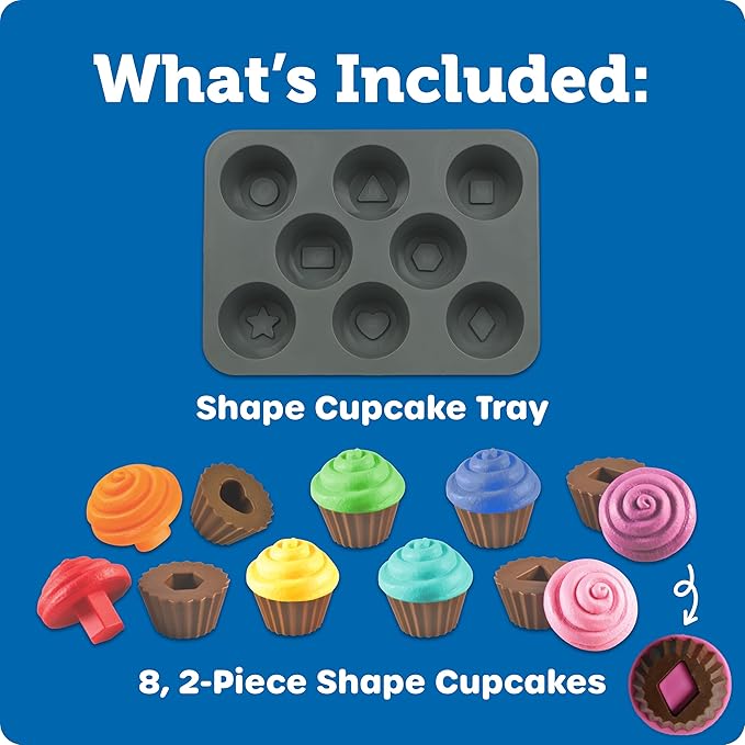 Learning Resources Smart Snacks Shape Sorting Cupcakes - Toddler Girl And Boys Toys, Play Food, Toy Kitchen Accesories, Fine Motor Skills, Preschool Montessori, Shape Sorter , Kids Birthday