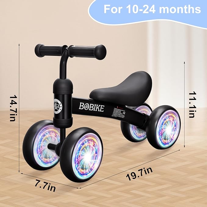 Baby Balance Bike Toys for 12-36 Months Kids Toy Boy and Girls Gifts Toddler Best First Birthday Gift Children Walker No Pedal Infant 4 Wheels Bicycle